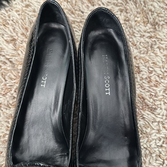 Karen Scott Black Patent Leather Heels Size 7.5M - Picture 13 of 13